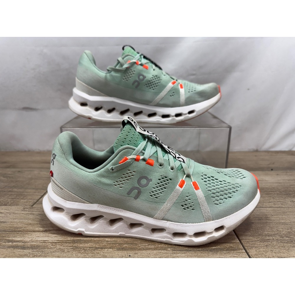 On Cloudsurfer Glacier Flame Mint Green Running Shoes 3WD10441071 Womens 9 - Picture 1 of 9